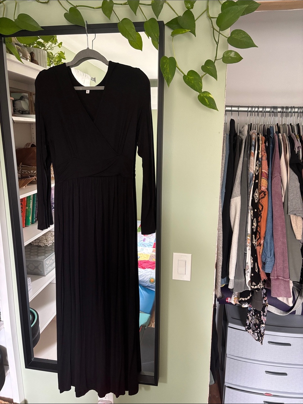 Black Long Sleeve Maxi Dress